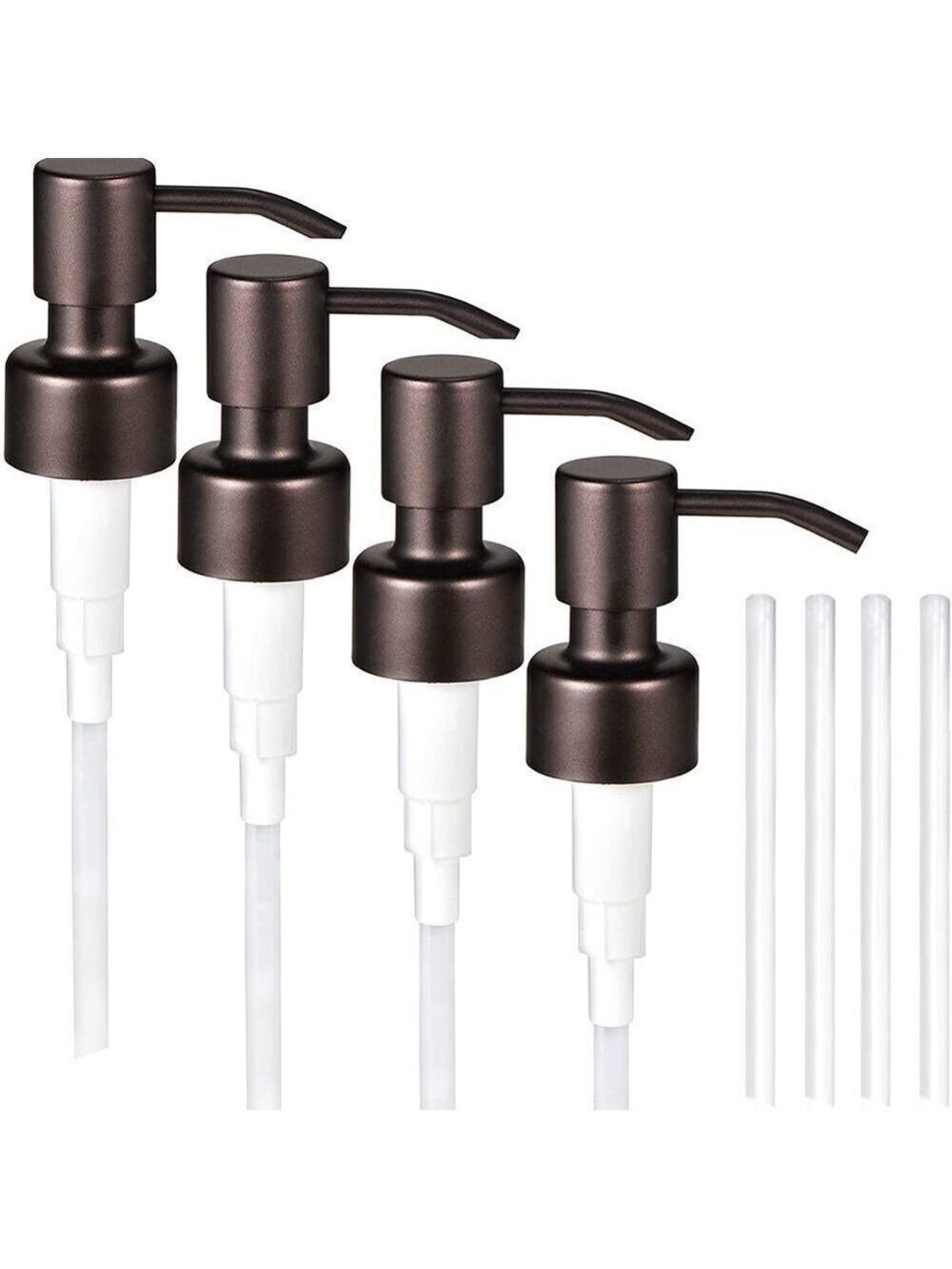 4 Pack Soap Dispenser Lids - Plastic Replacement Pump with Waterproof